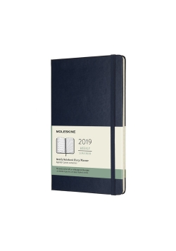 Kalendarz 2019 tygodniowy Moleskine 12M L twarda oprawa, szafirowy
