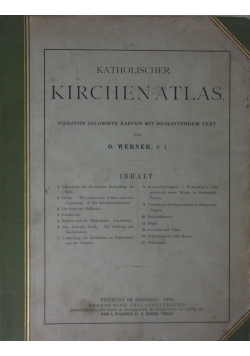 Katholischer Kirchen -Atlas,1888r.