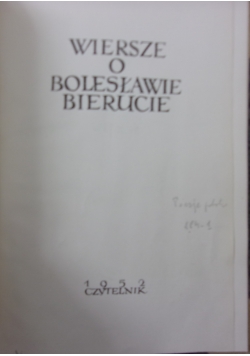 Wiersze o Bolesławie Bierucie