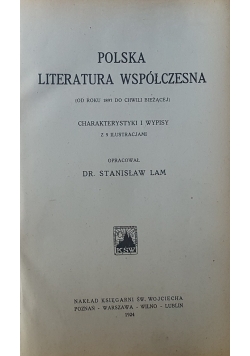 Polska literatura współczesna 1924 r