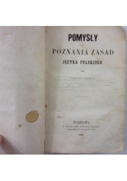 Pomysły do poznania zasad języka polskiego