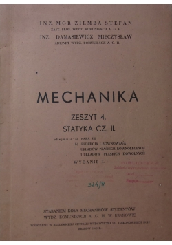 Mechanika, zeszyt 4, 1949 r.