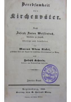 Beredsamkeit der Kirchenvater, 1844r.