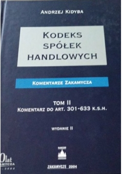 Kodeks spółek handlowych T. II