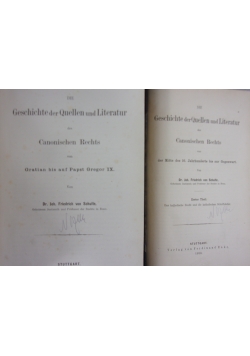 Geschichte der Quellen und Literatur ,2 tomy  ,1875r.