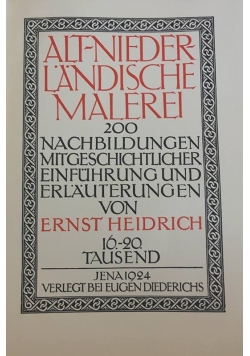 Altniederländische Malerei, 1924 r.