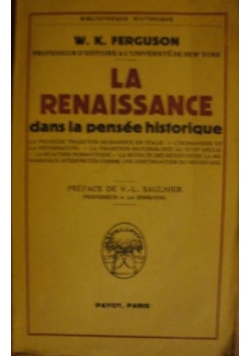 La Renaissance dans la pensée historique