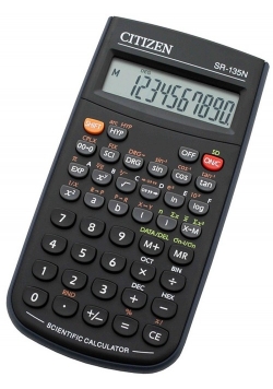 Kalkulator naukowy CITIZEN SR-135N 10-cyfrowy etui, czarny