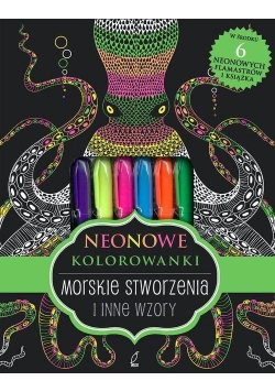 Neonowa kolorowanka. Morskie stworzenia