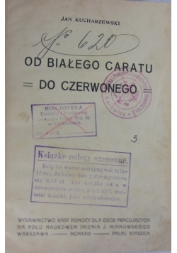 Od białego caratu do  czerwonego I,  1923 r.