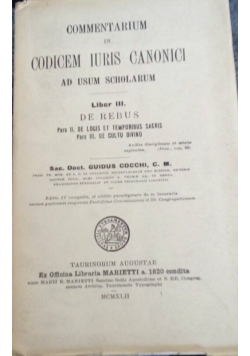 Commentarium in codicem iuris Canonici, 1942 r.