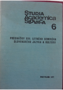 Studia Academica Slovaca 6