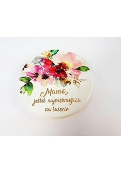 Lusterko składane - Mamo jesteś... (białe)