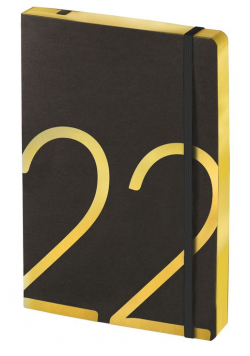 Kalendarz2022 A5 Kraft czarny/złoty 2022