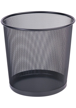 Kosz na śmieci Q-CONNECT Office Set, metalowy, 12l, czarny