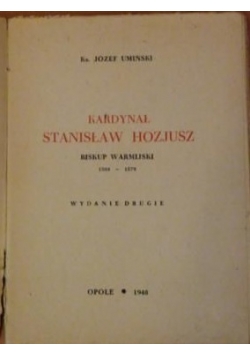 Kardynał Stanisław Hozjusz  1948 r.
