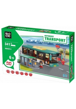 Klocki Blocki Transport Autobus Przystanek+Stacja