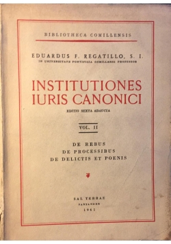 Institutiones iuris canonici, vol II