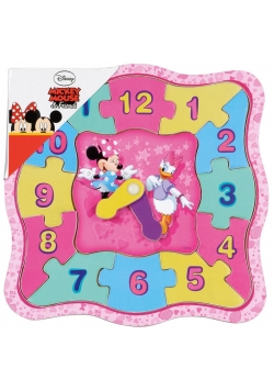 Drewniany zegar Minnie i przyjaciele