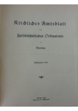 Kirchliches Amtsblatt,1928r.