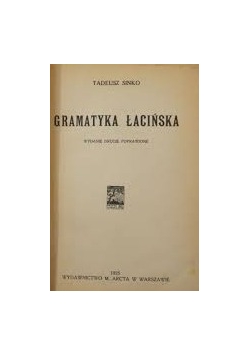 Gramatyka Łacińska,1925r.