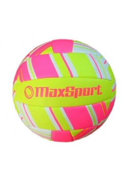 Piłka siatkowa Max Sport różowo-zółta