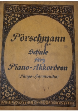 Porschmann Schule Piano-Akkorden
