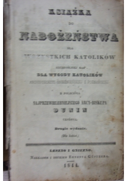 Książka do nabożeństwa, 1844 r.