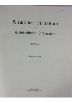 Kirchlisches Amtsblatt, 1936r.