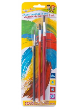 Pędzle GIMBO 4-6-10 blister mix 12 sztuk