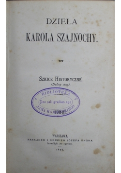 Dzieła Karola Szajnochy 1876