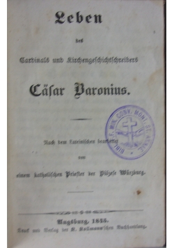 Leben des Cardinals Kirchengeschichtschreibers, 1845 r.