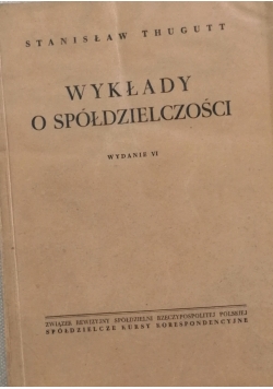 Wykłady o spółdzielczości, 1937r