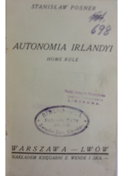 Autonomia Irlandyi, ok. 1913r.