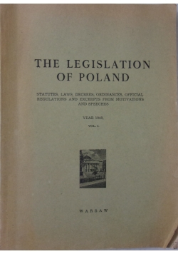 The legislation of Poland, 1949r