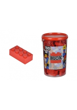 Blox 100 Klocki w pojemniku czerwone