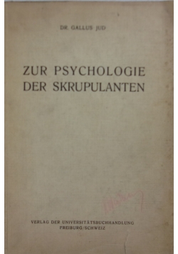 Zur psychologie der skrupulanten, 1935 r.