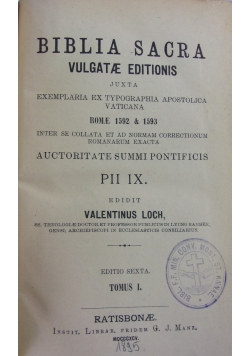 Biblia Sacra, 4 tomy w 1, 1895r.