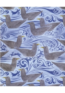 Karnet 17x14cm z kopertą Seagulls
