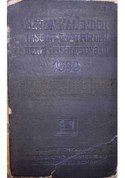 Beton-kalender, 1939r.