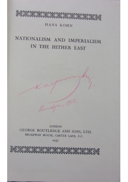 Nationalism and imperialism in the hither east, 1932 r.