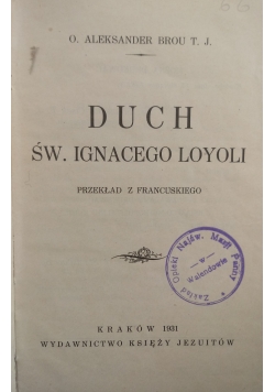 Duch Św.Ignacego Loyoli ,1931 r.
