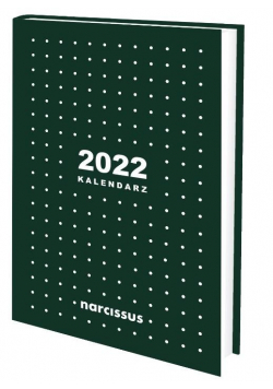Kalendarz 2022 A6 tygodniowy zielony NARCISSUS