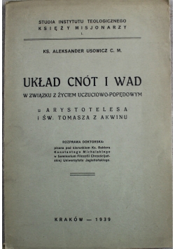 Układ cnót i wad  1939 r.
