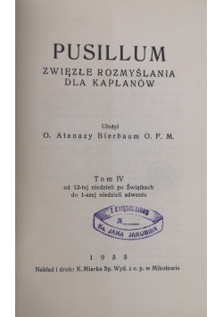 Pusillum zwięzłe rozmyślania 1933 r.