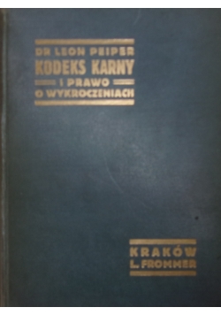 Komentarz do kodeksu Karnego,1933r.
