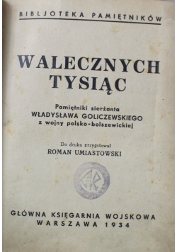 Walecznych tysiąc 1934 r.