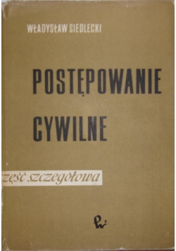 Postępowanie cywilne część szczegółowagółowa