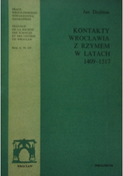 Kontakty Wrocławia z Rzymem w latach 1409-1517