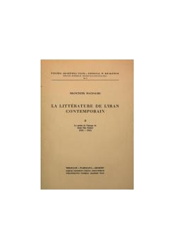 La litterature de l'iran contemporain, część II